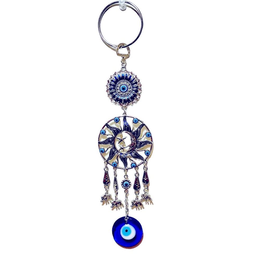 Moon and Stars With Protective Eye Hanging Decor